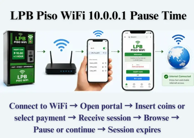 LPB Piso WiFi 10.0.0.1 Pause Time