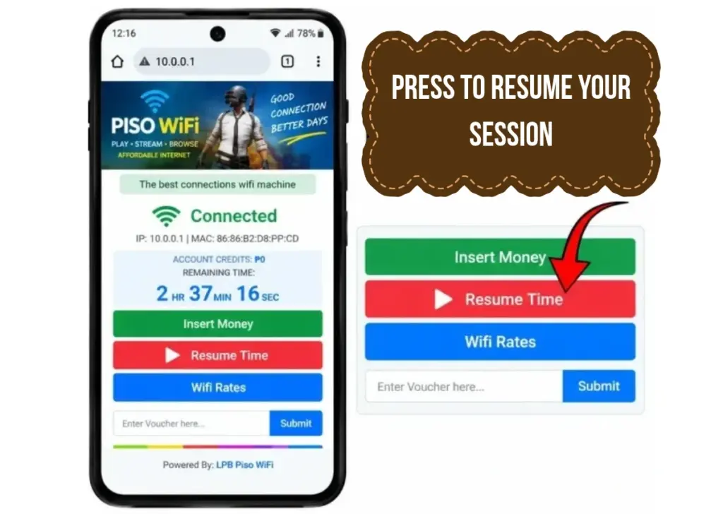 Pause Your Piso WiFi Time and Check the Timer